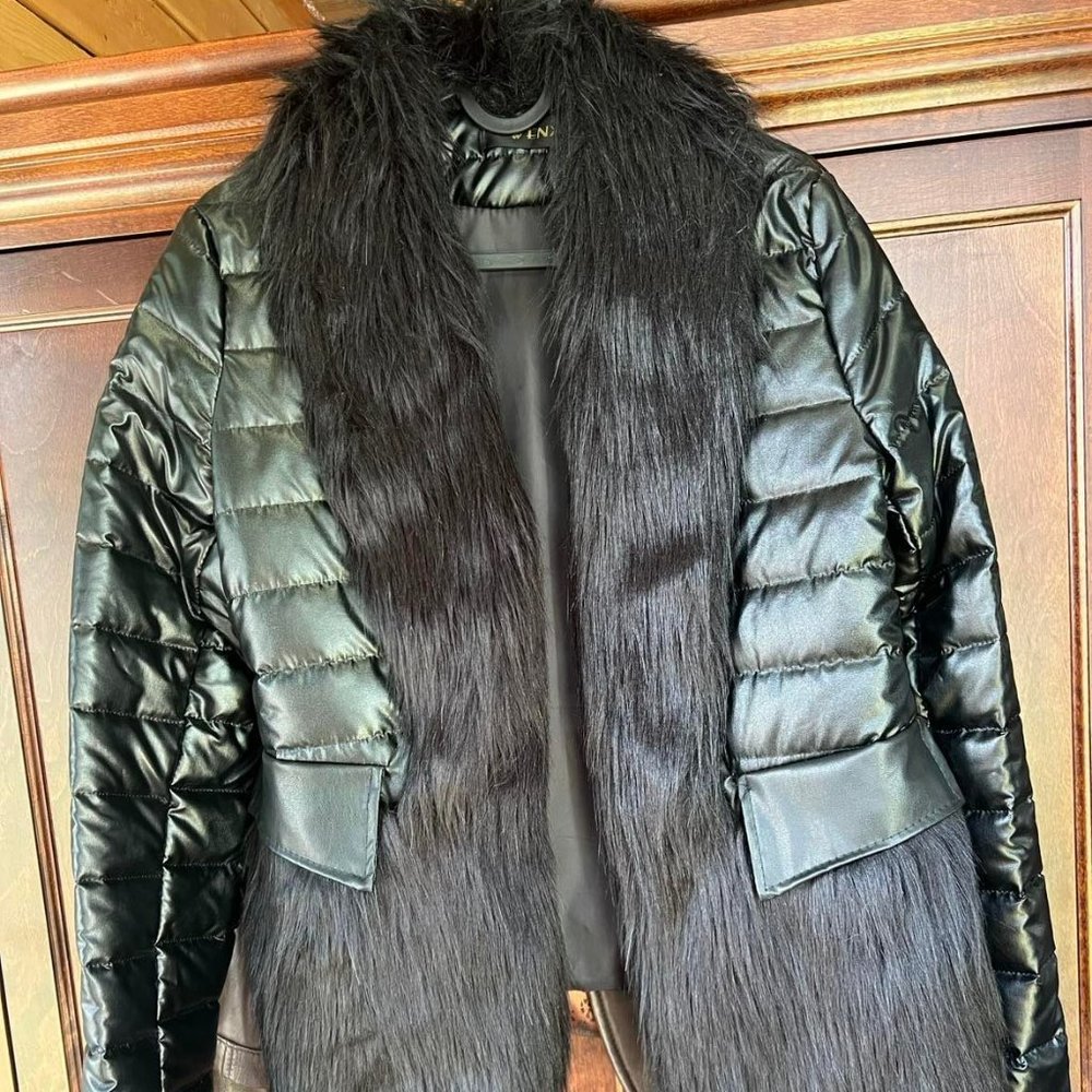 Faux Fur Warm Fall Light Winter Jacket Sz S